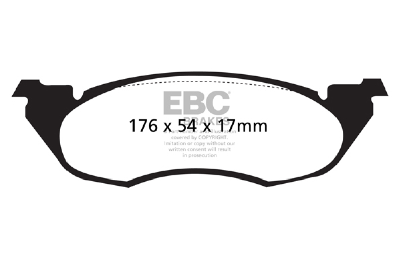 EBC 91-96 Dodge Dakota 2WD 2.5 Greenstuff Front Brake Pads thumbnail 2