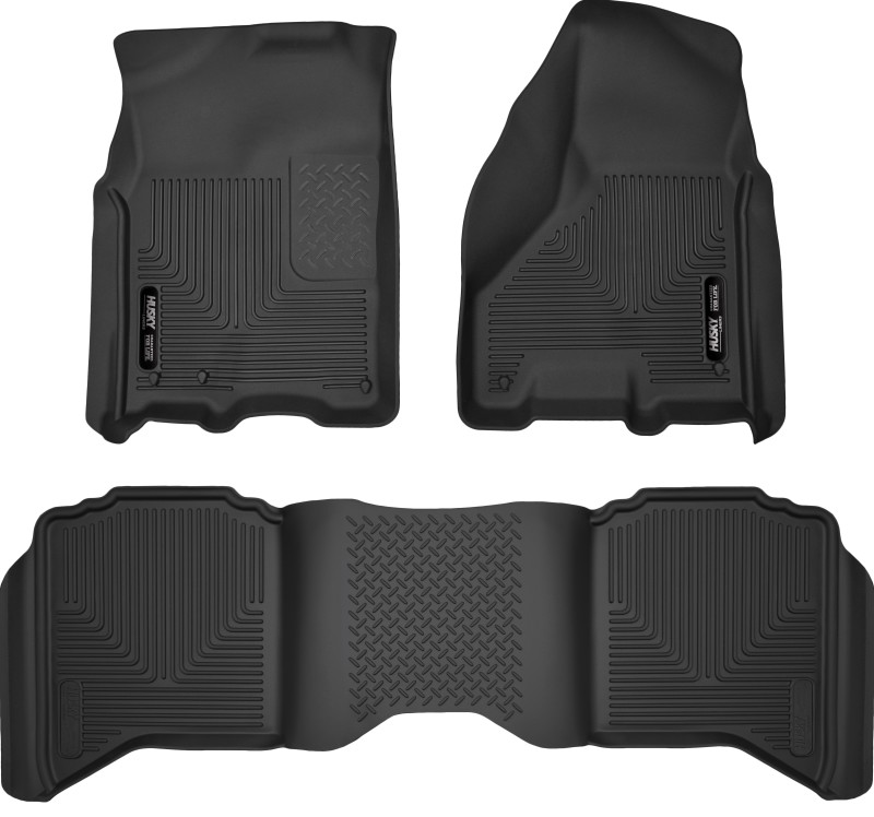 Husky Liners 2012 Dodge Ram 1500/2500 Crew Cab WeatherBeater Combo Black Floor Liners thumbnail 7
