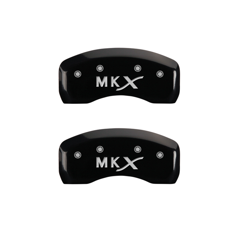 MGP 4 Caliper Covers Engraved Front Lincoln Engraved Rear MKX Black finish silver ch thumbnail 9
