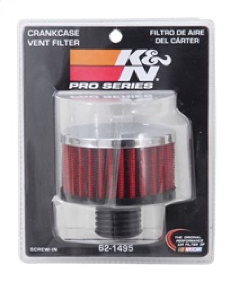 K&N .5in Flange ID x 3in OD x 3.25in H Rubber Base Crankcase Vent Filter thumbnail 6