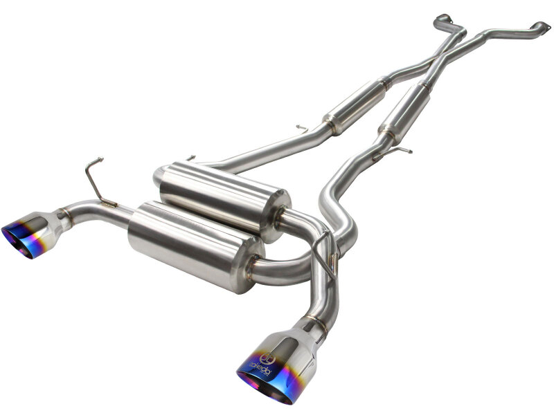 aFe Takeda 2-1/2in 304SS Cat-Back Exhaust Infiniti G37 08-13/Q60 14-15 V6-3.7 w/ Blue Flame Tips thumbnail 6