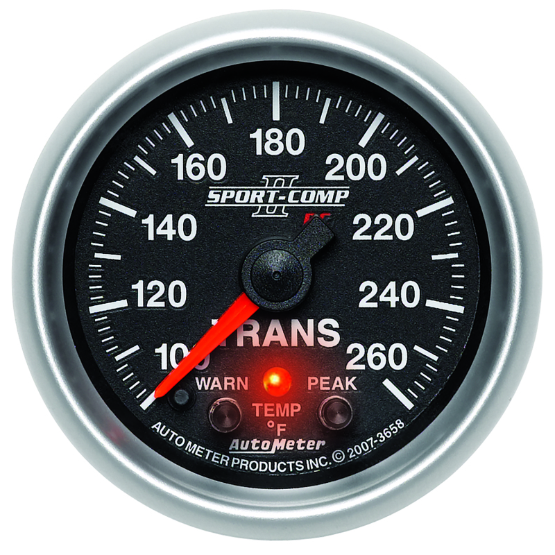 Autometer Elite 52.4mm 100-260F Transmission Temperature Peak & Warn w/ Electronic Control Gauge thumbnail 9