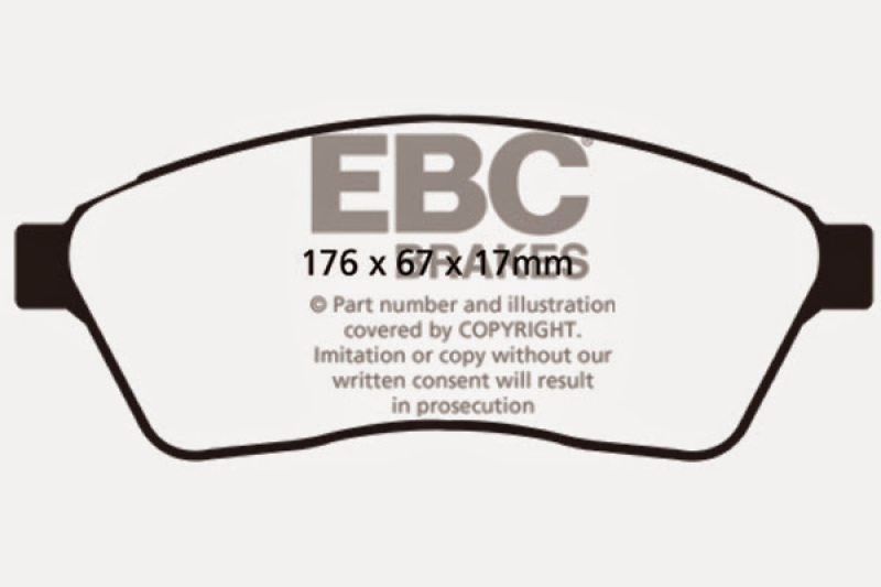 EBC 10-11 Cadillac SRX 2.8 Turbo Yellowstuff Front Brake Pads thumbnail 7
