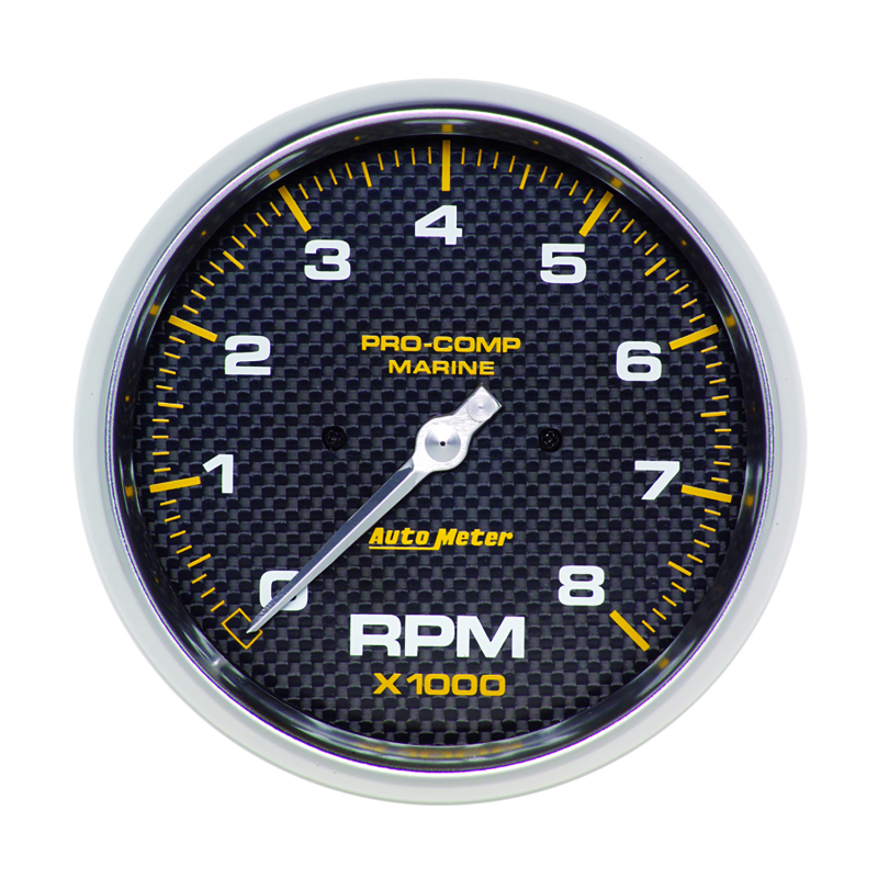 AutoMeter Marine Carbon Fiber 5in In-Dash Tachometer 0-8000 RPM thumbnail 3