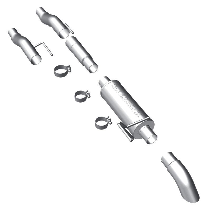 MagnaFlow 11 Ford F-150 3.7L/5.0L/6.2L SS Catback Exhaust w/ 3in SS Turn Down Tip thumbnail 4