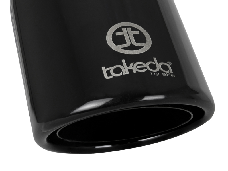 aFe Takeda 304 Stainless Steel Clamp-On Exhaust Tip 2.5in.Inlet / 4in Outlet - Black thumbnail 8