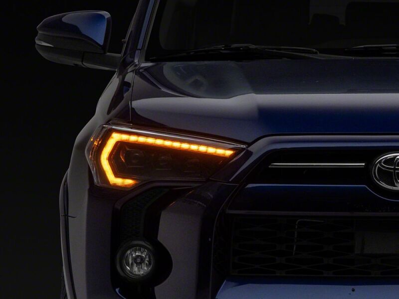 Raxiom 14-24 Toyota 4Runner CXR Series LED Headlights with Amber DRL- Black Housing- Clear Lens thumbnail 5