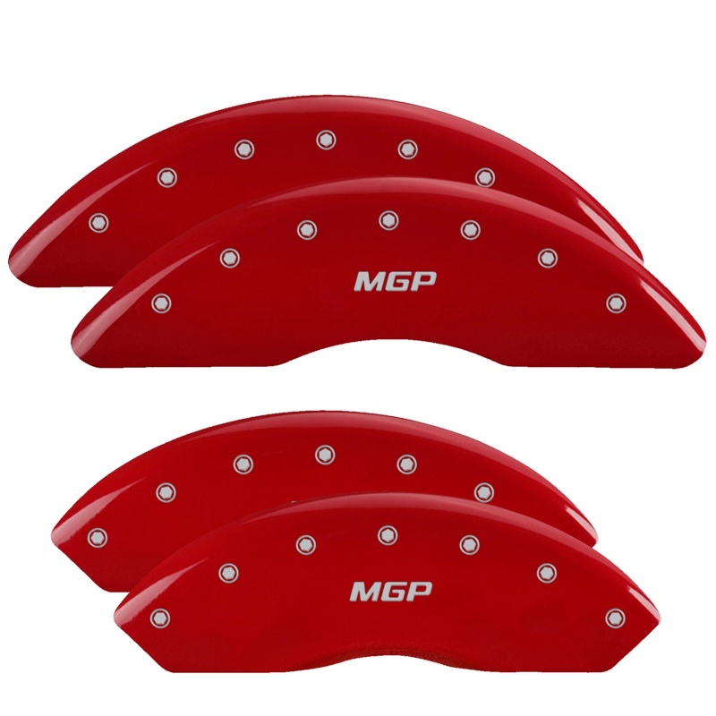 MGP 4 Caliper Covers Engraved Front & Rear MGP Red finish silver ch thumbnail 6