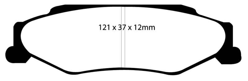 EBC 03-04 Cadillac XLR 4.6 Bluestuff Rear Brake Pads thumbnail 2