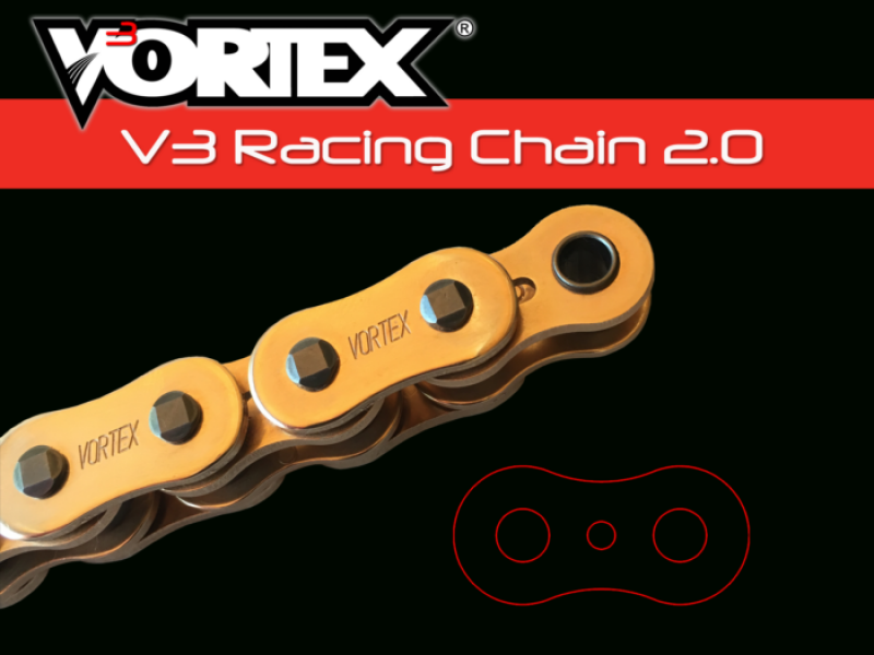 Vortex Racing V3 2.0 Chain 520SX3-106- Gold