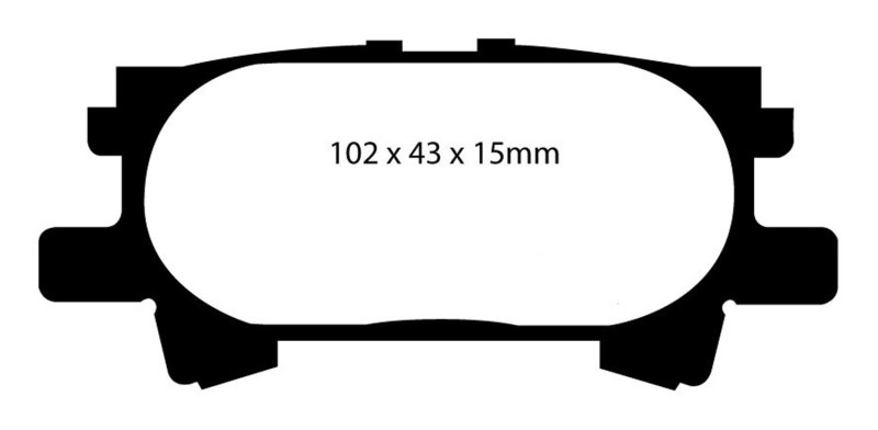 EBC 04-07 Lexus RX330 3.3 Yellowstuff Rear Brake Pads thumbnail 2
