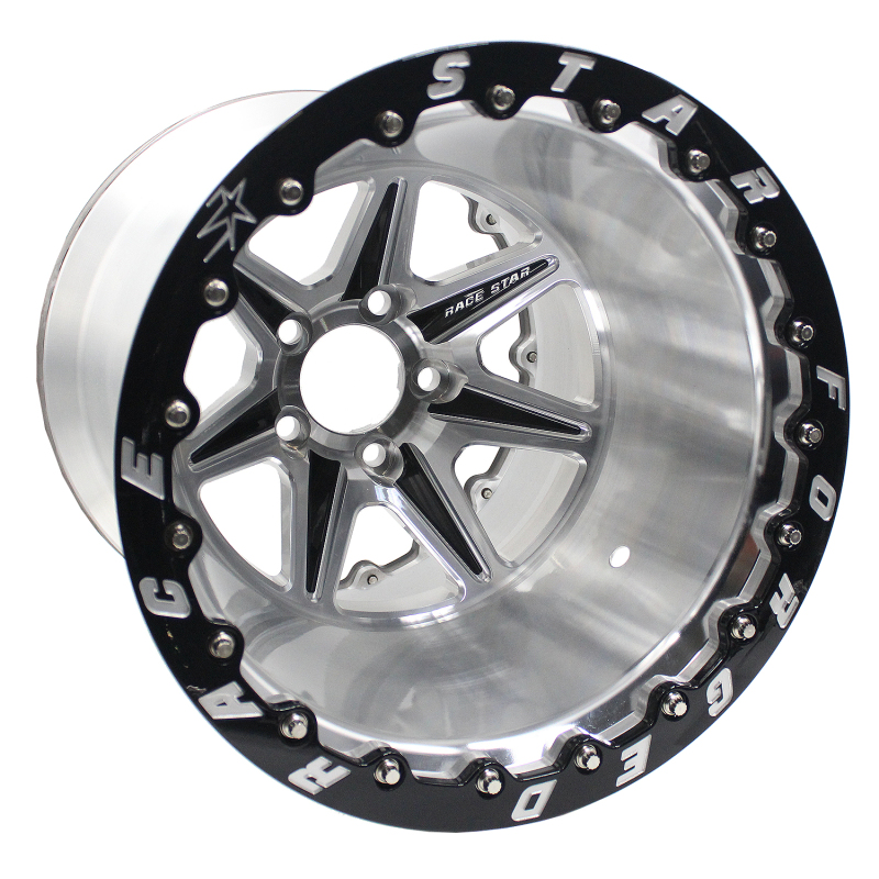Race Star 72 ValStar 16x16 / 5x4.75BC / 5BS / 3.072in CB / Machined w/Black Accents Wheel