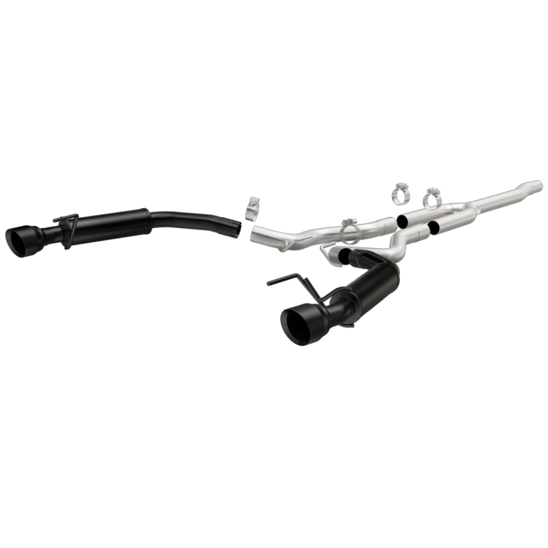 MagnaFlow Cat-Back 15-16 Ford Mustang 2.3L L4 Competition SS 3in Dual Split Rear 4.5in Black Tips thumbnail 3