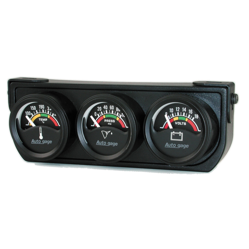 Autometer AutoGage 1.5in 0-100 PSI Oil Press/ 18 Volt / 280 Deg Water Temp Gauge Console thumbnail 3