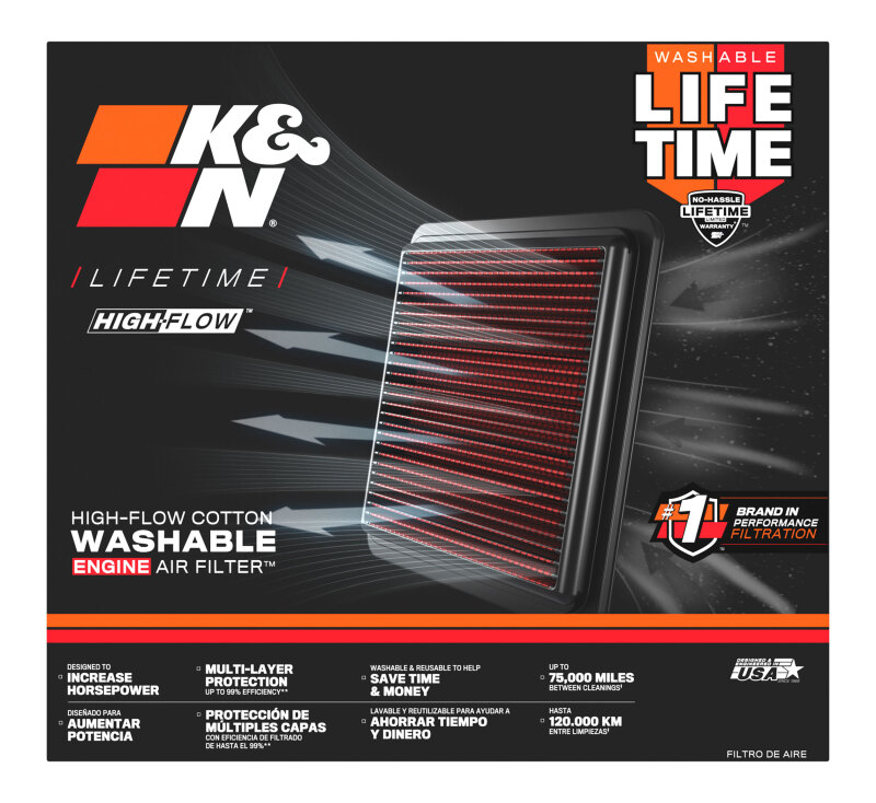 K&N 20-21 Ford F250/F350 Super Duty 6.2/6.7/7.3L V8 Replacement Air Filter thumbnail 2