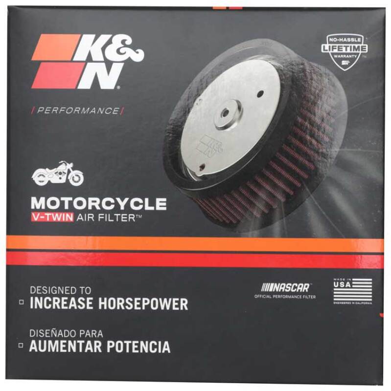 K&N 4in ID / 5.25in OD / 2in H Custom Assembly Filter designed to fit Harley-Davidson Motorcycles thumbnail 4