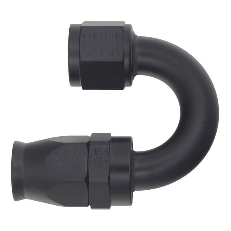 DeatschWerks 10AN Female Flare Swivel 180-Degree Hose End PTFE - Anodized Matte Black thumbnail 2