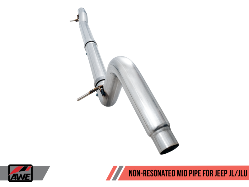 AWE Tuning 2018+ Jeep Wrangler JL/JLU 3.6L Non-Resonated Mid Pipe thumbnail 5