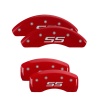 MGP 4 Caliper Covers Engraved Front & Rear Monte Carlo style/SS Red finish silver ch thumbnail 8