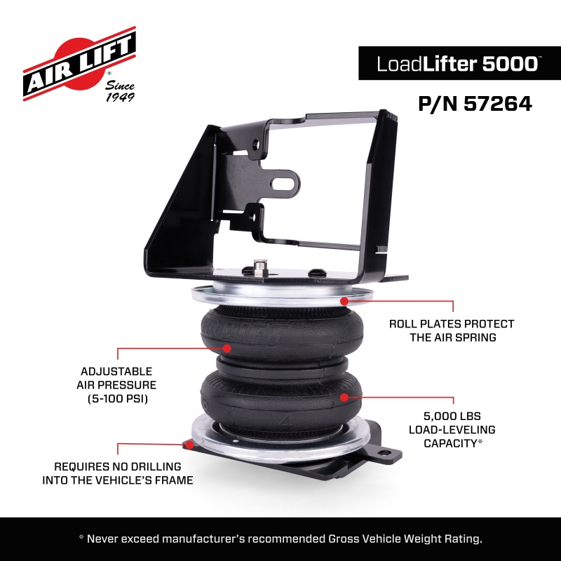 Air Lift LoadLifter 5000 Air Spring Kit for 23-25 Toyota Sequoia 4WD thumbnail 6