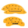 MGP 4 Caliper Covers Engraved Front Gen 5/Camaro Engraved Rear Gen 5/Z28 Yellow finish black ch thumbnail 7