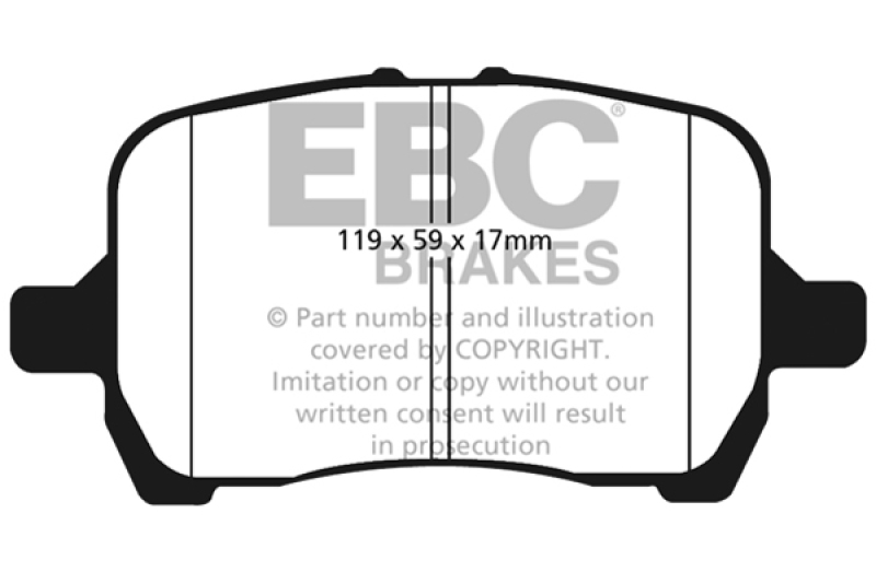 EBC 04-06 Chevrolet Cobalt 2.0 Supercharged Greenstuff Front Brake Pads thumbnail 2