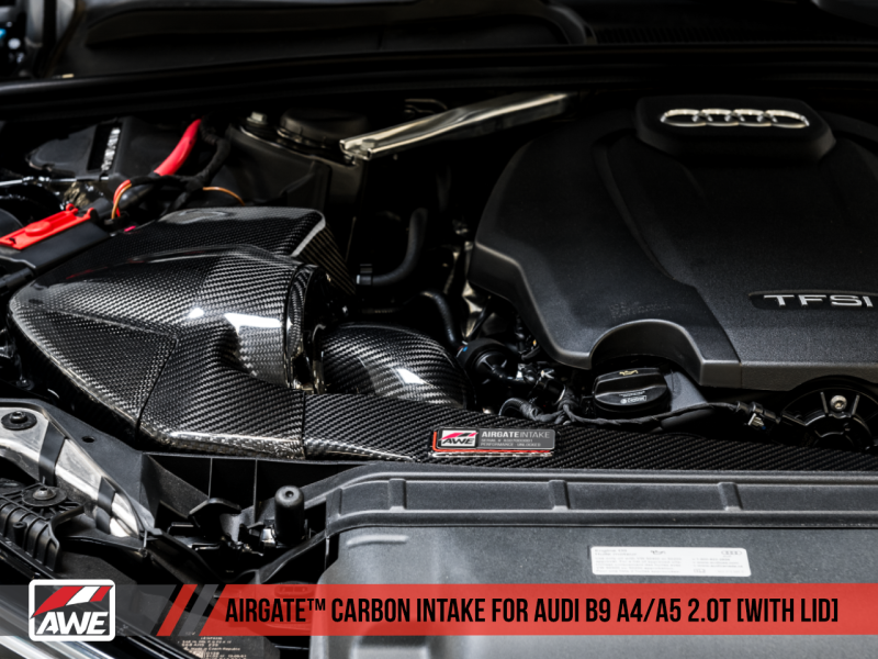 AWE Tuning Audi B9 A4/A5 2.0T Quattro Carbon Fiber AirGate Intake w/ Lid thumbnail 8