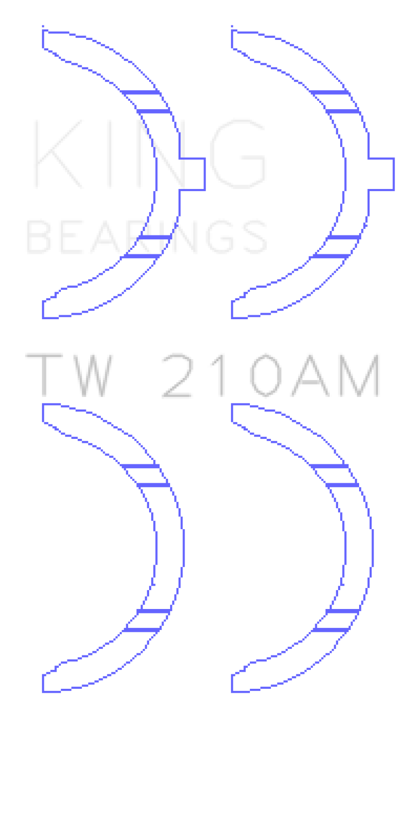 King Engine Bearings Toyota 5R/2M/4M/5ME/5MGE/7MGE/7MGTE Thrust Washer Set thumbnail 2