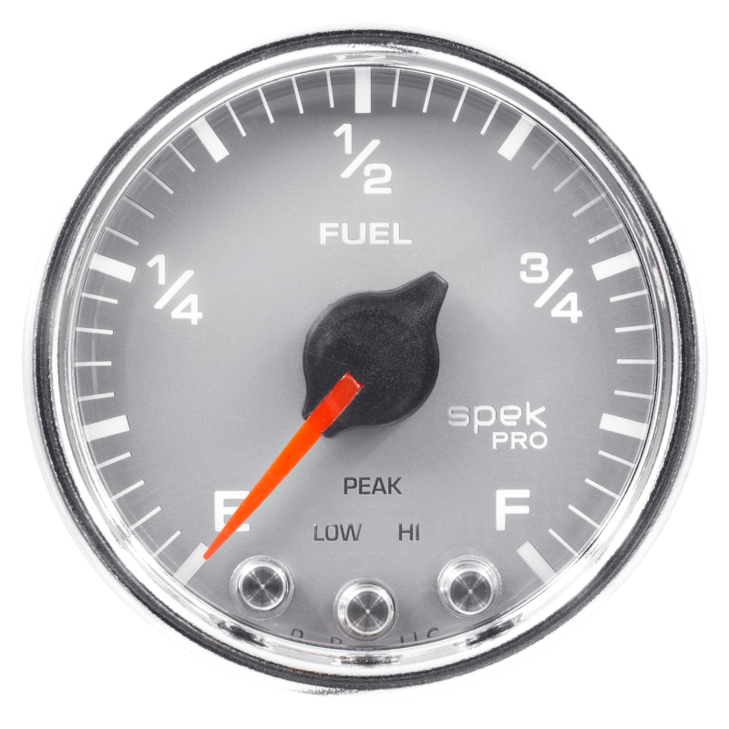 Autometer Spek-Pro Gauge Fuel Level 2 1/16in 0-270 Programmable Slvr/Chrm thumbnail 6