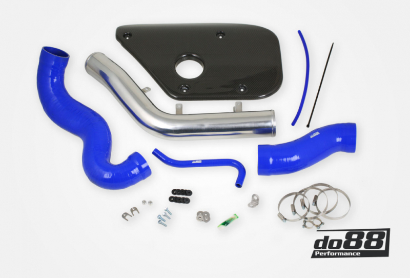 do88 Volvo S60 V60 V70 T6 Inlet Pipe Blue Hoses Carbon fiber cover