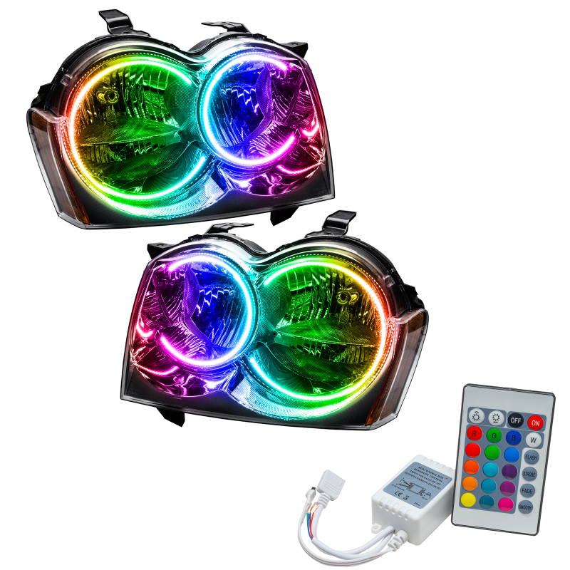 Oracle 05-07 Jeep Grand Cherokee SMD HL (Non-HID) - ColorSHIFT w/ Simple Controller thumbnail 2