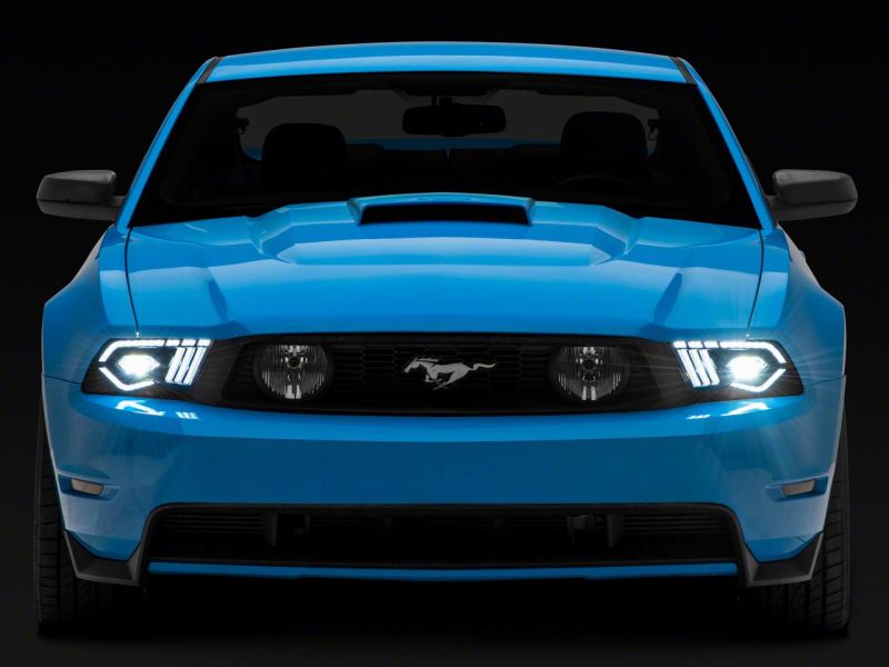 Raxiom 10-12 Ford Mustang w/ Factory Halogen LED Projector Headlights- Black Housing (Clear Lens) thumbnail 6