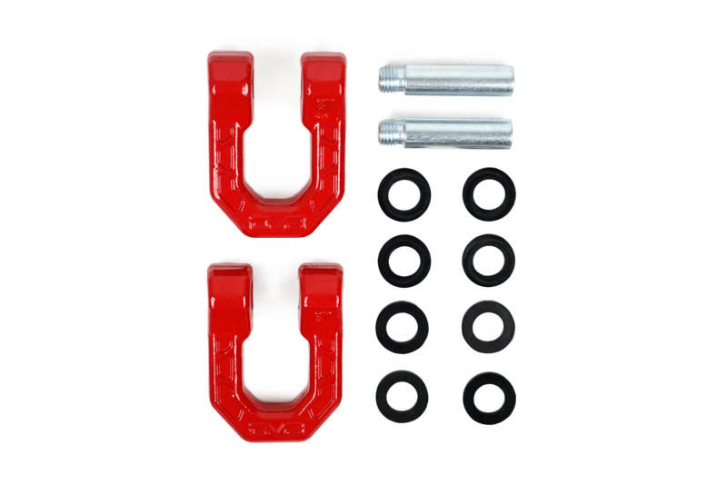 DV8 Offroad Elite Series D-Ring Shackles - Pair (Red) thumbnail 6