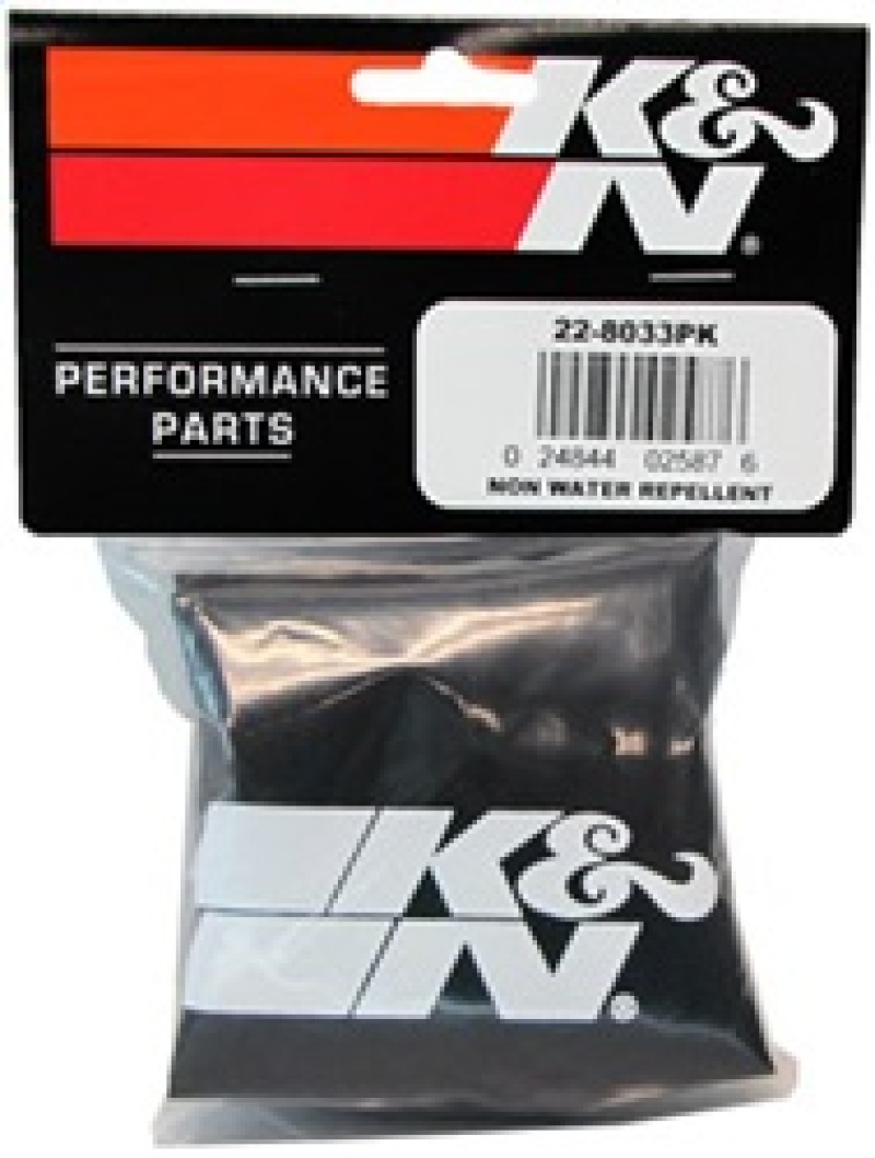 K&N PreCharger Tapered Air Filter Wrap Black 6in Height / 6in Diameter thumbnail 4
