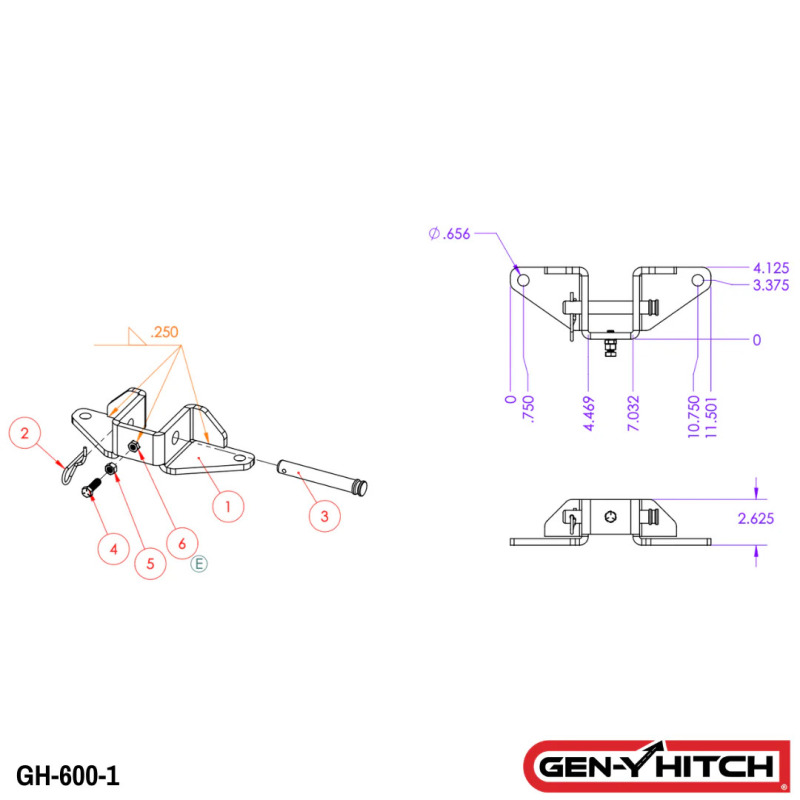 Gen-Y Sway Control Head 2.5in Shank/GH-097 2K TW 21K Towing