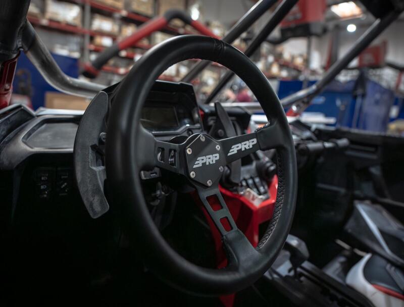PRP Deep Dish Leather Steering Wheel - Black