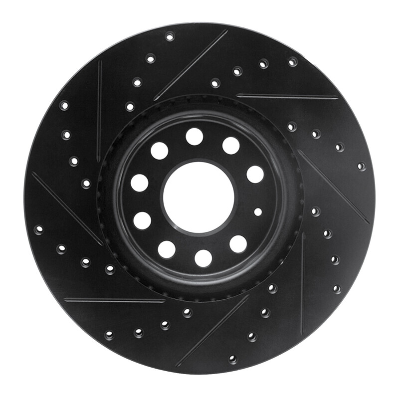 DFC 05-25 Audi TT Front Right Drilled & Slotted Black Brake Rotor thumbnail 2
