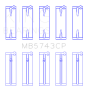 King Engine Bearings Isuzu 4HK1 (Size 0.75 Oversized) Main Bearing Set thumbnail 7
