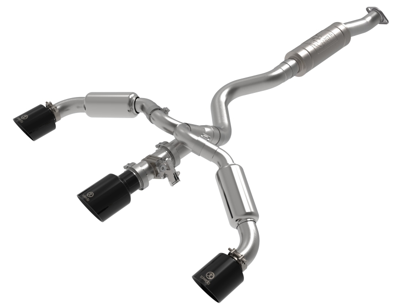 aFe 23-24 Toyota GR Corolla L3 1.6L (t) Gemini XV 3in to 2-1/2in Cat Back Exhaust w/ Black Tips thumbnail 2