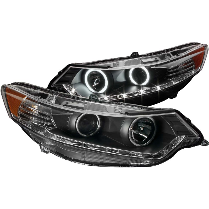 ANZO 2009-2012 Acura TSX Projector Headlights w/ Halo Black (CCFL) (HID Compatible) thumbnail 4