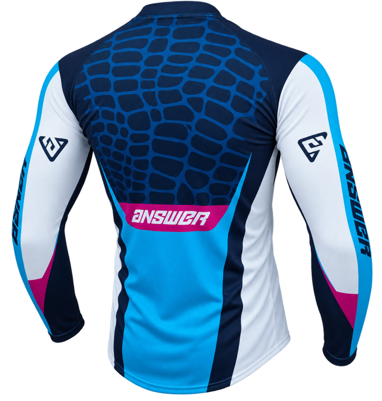 Answer Syncron Raceday Jersey Dark Blue/Cyan/Grey/Purple Youth - Small thumbnail 2