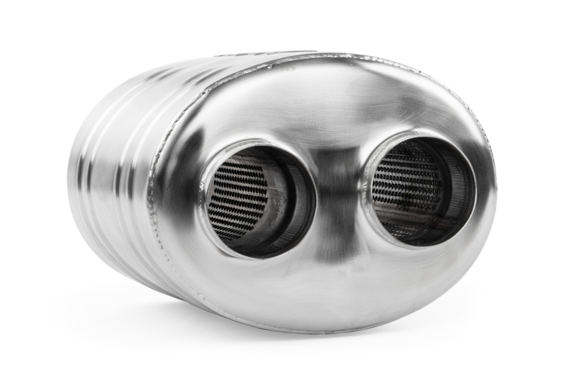 APR Premium Sound Absorption Muffler - Dual 63.5mm (2.5in) - Oval Body 220mm x 169mm x 260mm thumbnail 3