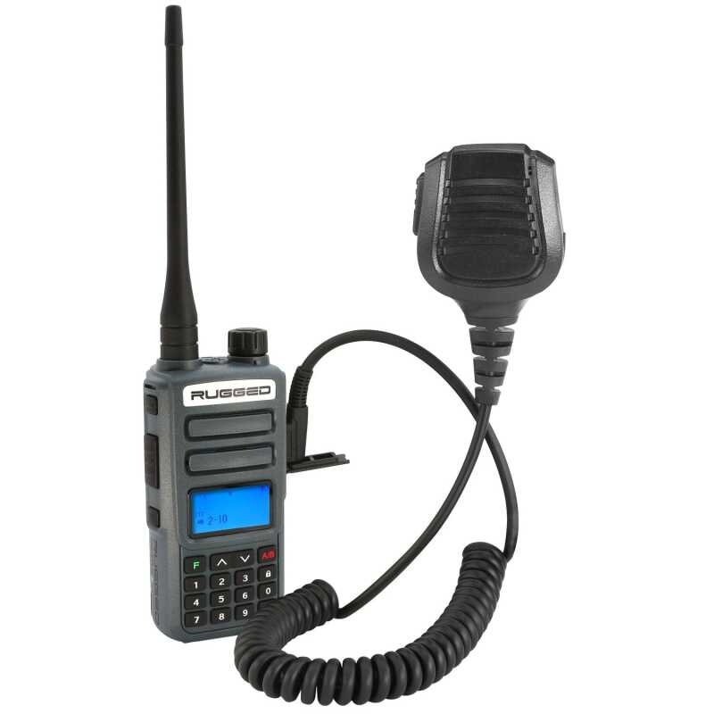 Rugged Radios BUNDLE - Rugged GMR2 PLUS - GMRS / FRS Two Way Handheld Radio with Hand Mic