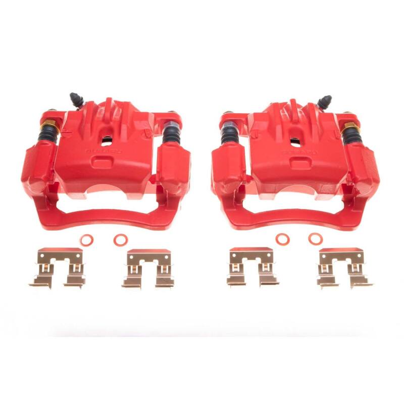 Power Stop 16-18 Subaru Crosstrek Rear Red Calipers - Pair thumbnail 2