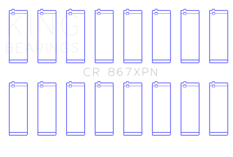 King GM 265CI 4.3L V8/283CI 4.7L V8/302CI 5.0L V8 (Size STD) Tri-Metal Performance Rod Bearing Set thumbnail 2