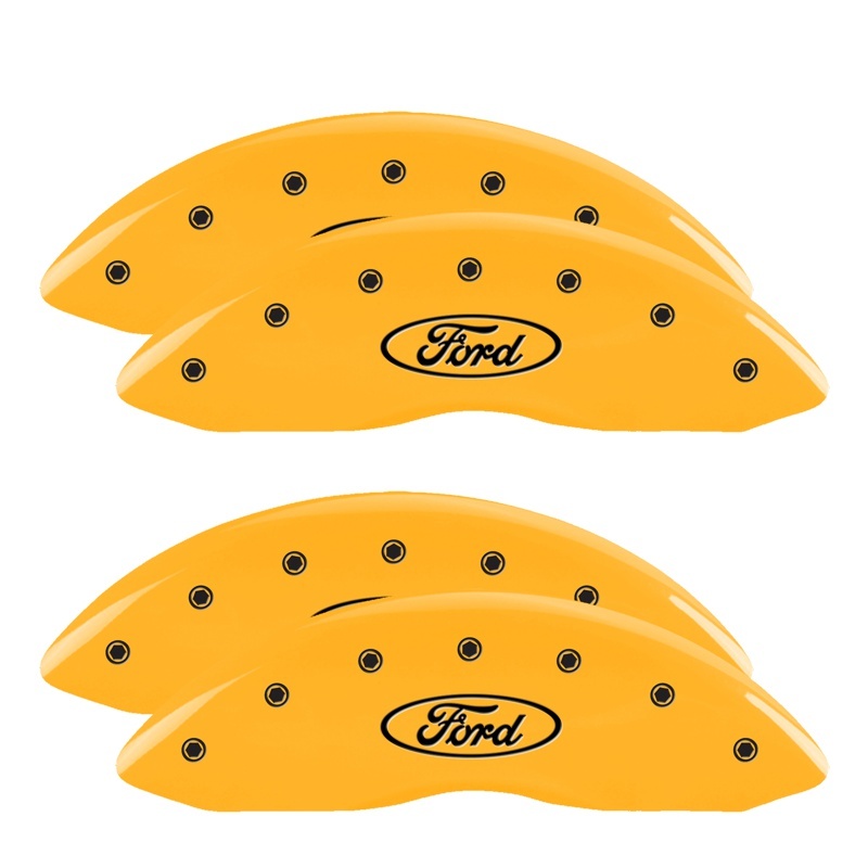 MGP 4 Caliper Covers Engraved Front & Rear MGP Yellow Finish Black Characters 2008 Ford Edge thumbnail 5