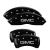MGP 4 Caliper Covers Engraved Front & Rear GMC Black Finish Silver Char 2019 GMC Arcadia thumbnail 8