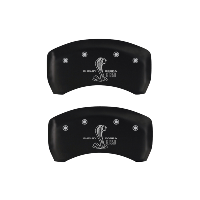 MGP Rear set 2 Caliper Covers Engraved Rear GT350 Shelby & Cobra Red finish silver ch thumbnail 8