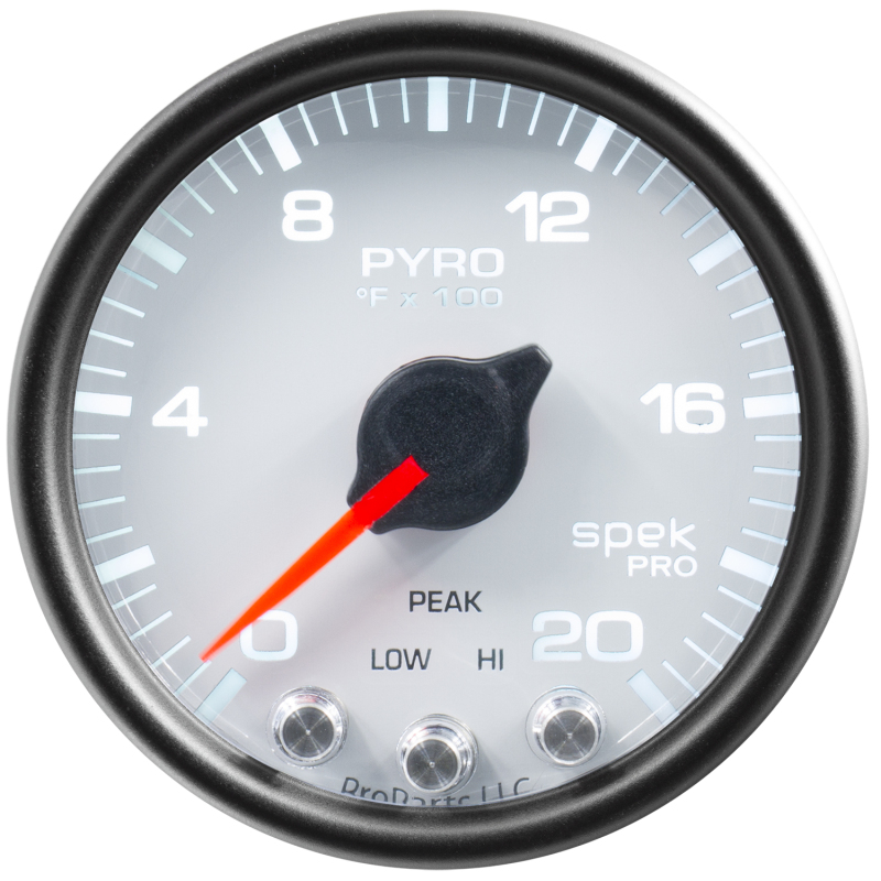 Autometer Spek-Pro Gauge Pyro. (Egt) 2 1/16in 2000f Stepper Motor W/Peak & Warn Wht/Blk thumbnail 9