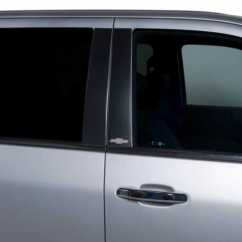 Putco 19-20 Chevy Silv Dbl/Crew Cab - Bow Tie Etching (Black Platinum) Black Platinum Pillar Posts thumbnail 2